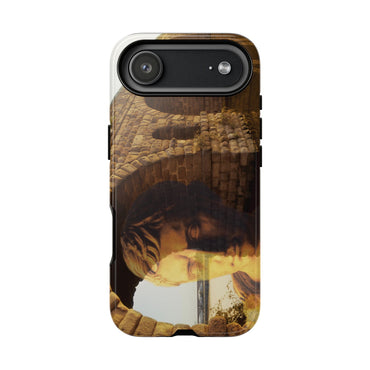 Julius Caesar and the France Bridge phone case for iPhone 17 Air by Vittorio Storaro, from the La Civiltà Romana collection