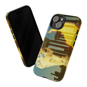 Augustus's Sun on Palmyra phone case for iPhone 15 by Vittorio Storaro, from the La Civiltà Romana collection