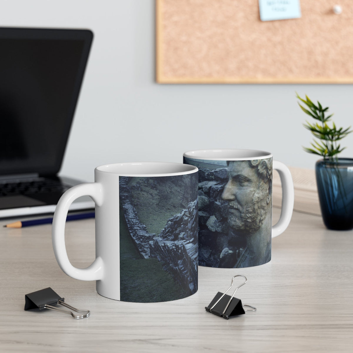 Adriano's Wall in Britannia White Mug 11oz