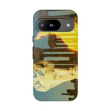 Augustus's Sun on Palmyra phone case for Google Pixel 9 by Vittorio Storaro, from the La Civiltà Romana collection