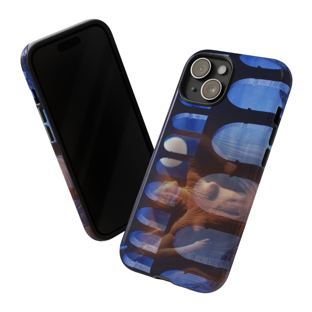 The Aqueduct and his Goddess phone case for iPhone 15 by Vittorio Storaro, from the La Civiltà Romana collection