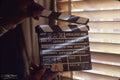 Apocalypse Now camera slate dated 8-2-76 naming director Francis Ford Coppola and cameraman Vittorio Storaro, behind-the-scenes photo by Vittorio Storaro