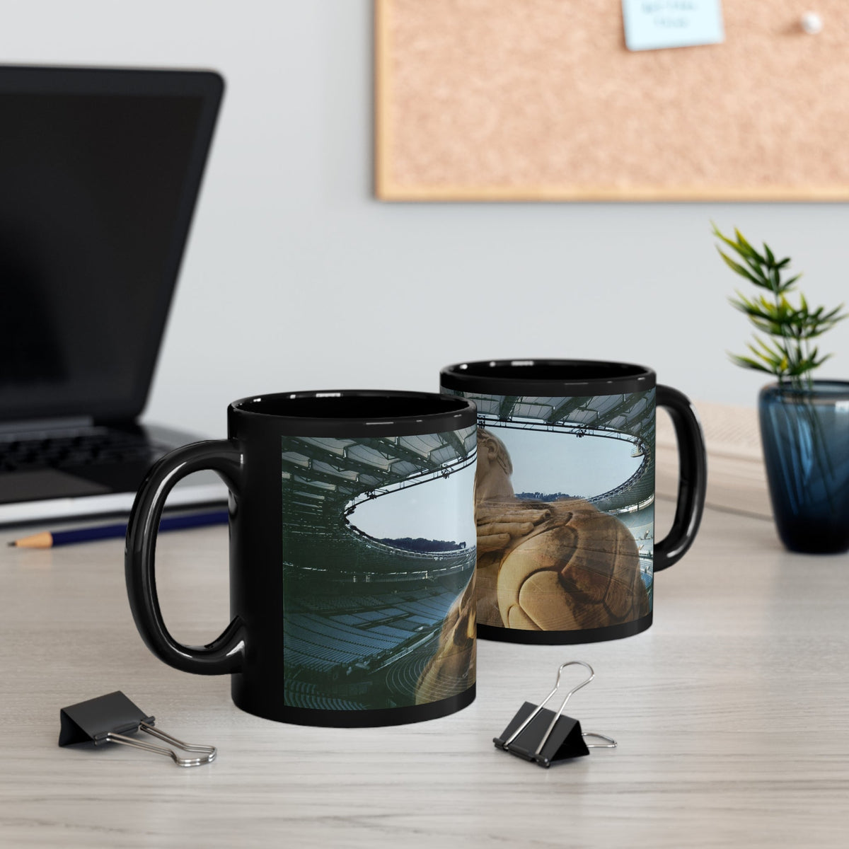 Olympic Stadium in Rome 11oz Black Mug