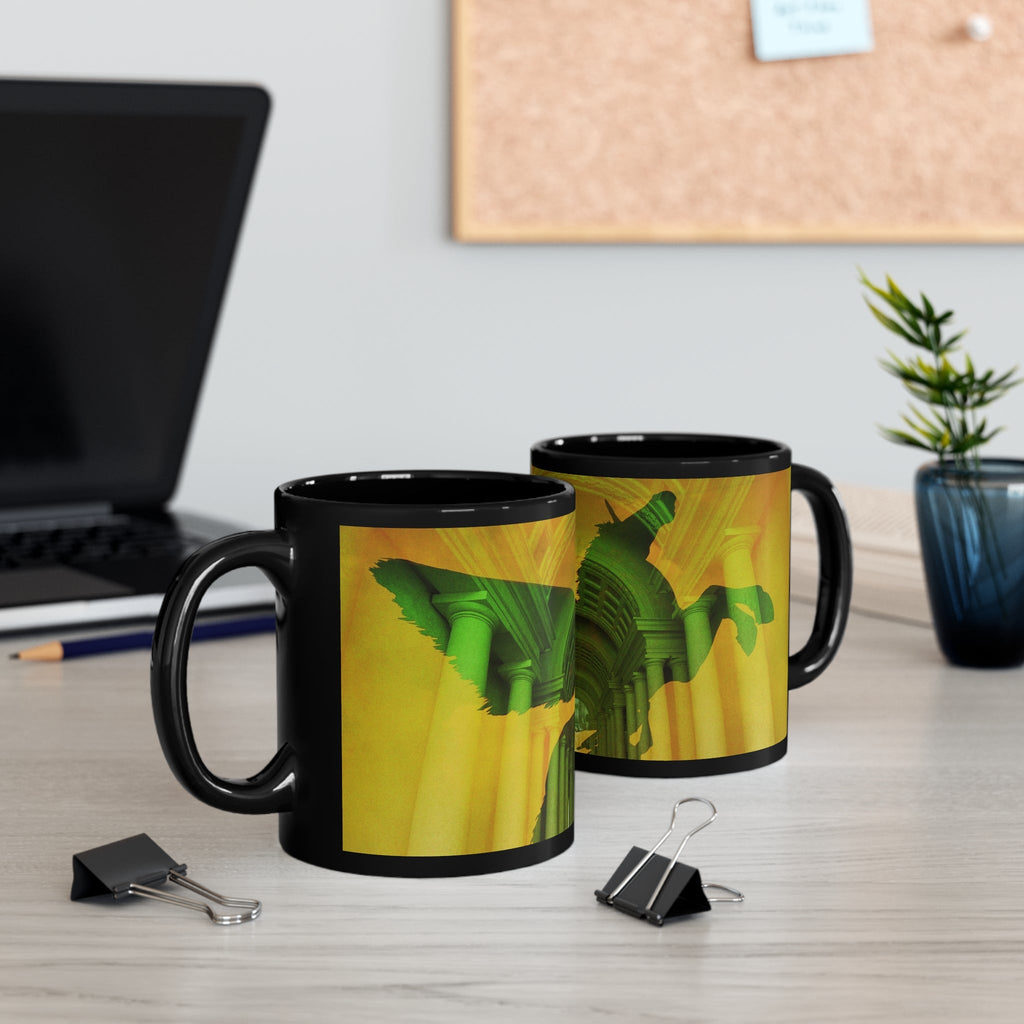 Pegasus 11oz Black Mug