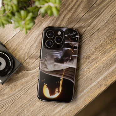 The Rome of Augustus tough phone case by Vittorio Storaro, from the La Civiltà Romana collection, shown on a table
