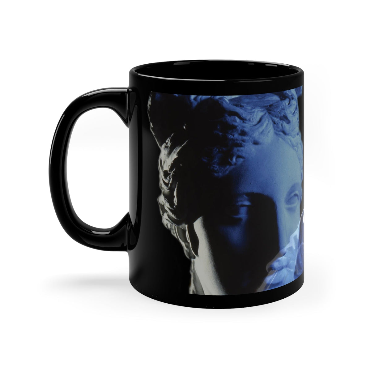 Julius Caesar and Venus Black Mug - Divine Authority Coffee Cup