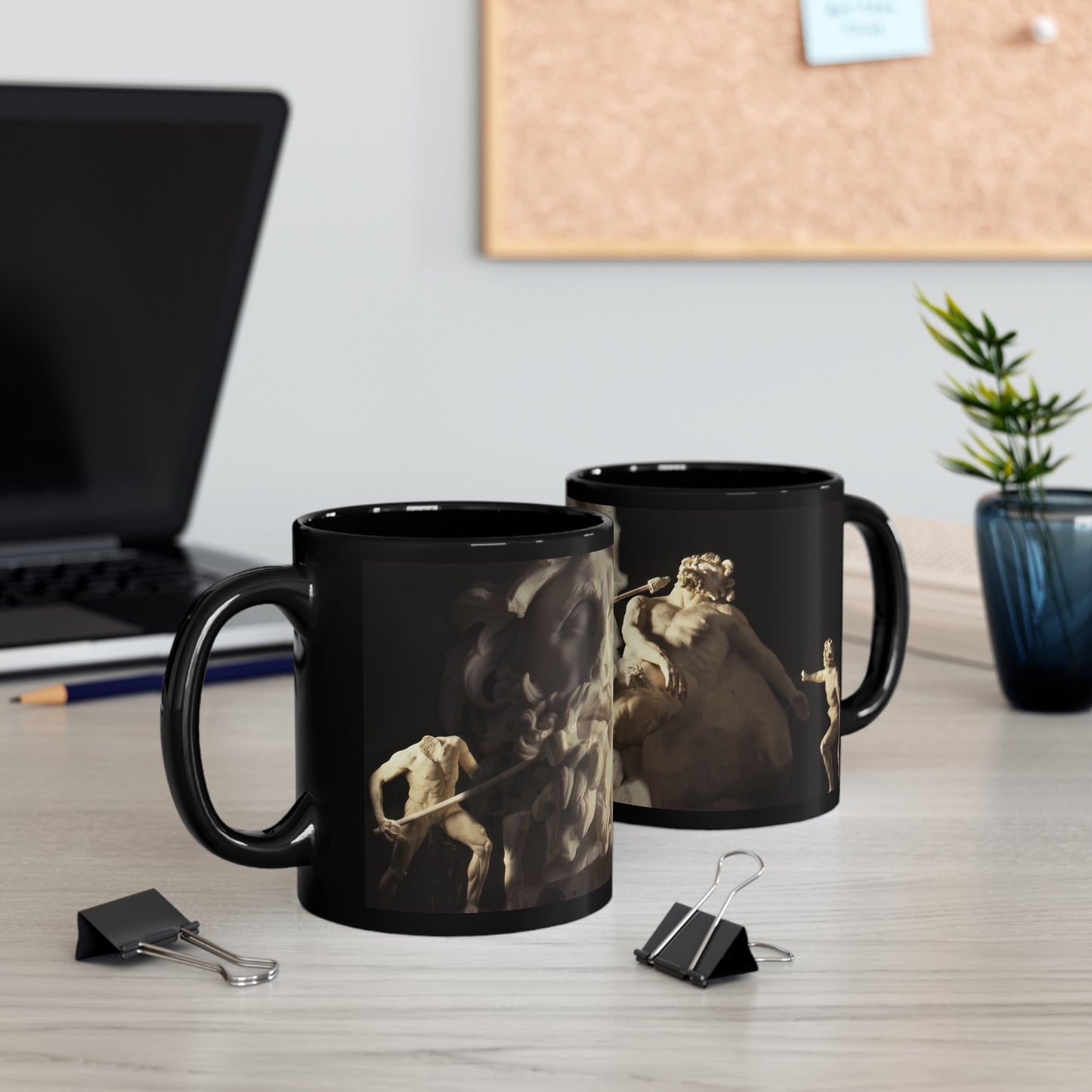 Ulysses & Polyphemus 11oz Black Mug