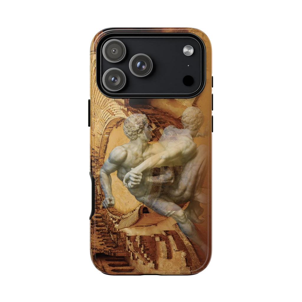 Amphitheater El Jem And The Uffizi Wrestlers phone case for iPhone 17 Pro Max by Vittorio Storaro, from the La Civiltà Romana collection