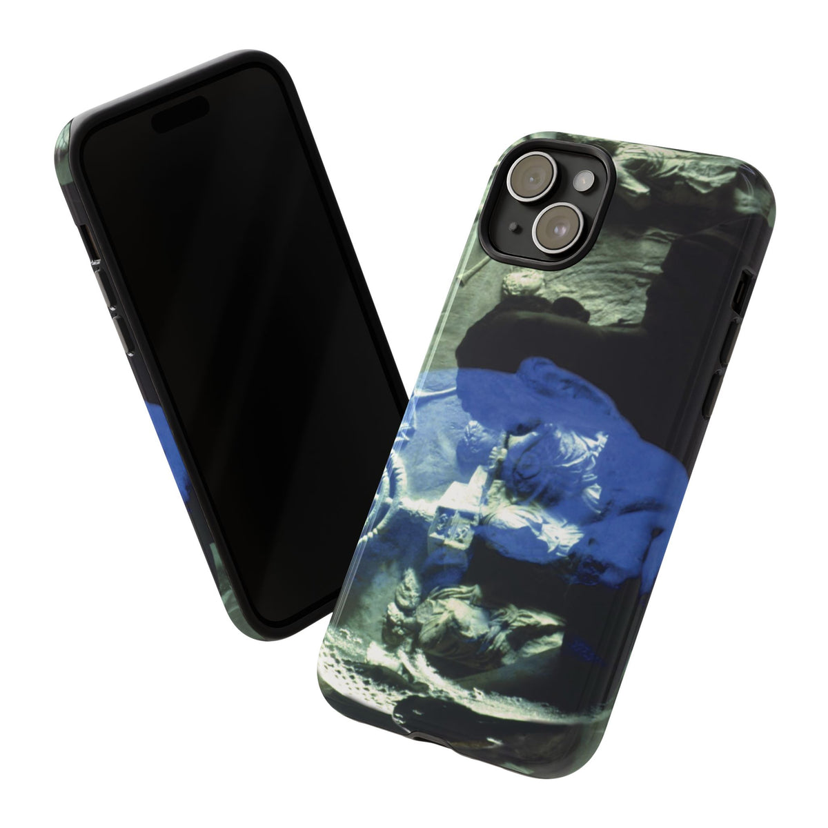 Titus and his father Vespasian phone case for iPhone 15 Plus by Vittorio Storaro, from the La Civiltà Romana collection
