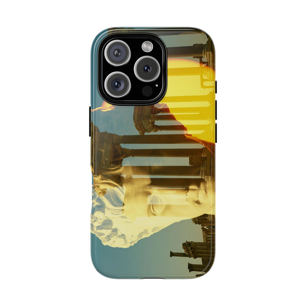 Augustus's Sun on Palmyra phone case for iPhone 16 Pro by Vittorio Storaro, from the La Civiltà Romana collection