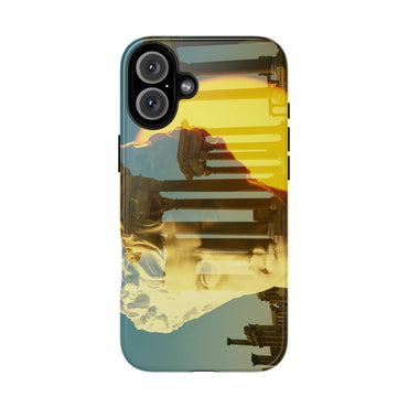 Augustus's Sun on Palmyra phone case for iPhone 16 Plus by Vittorio Storaro, from the La Civiltà Romana collection