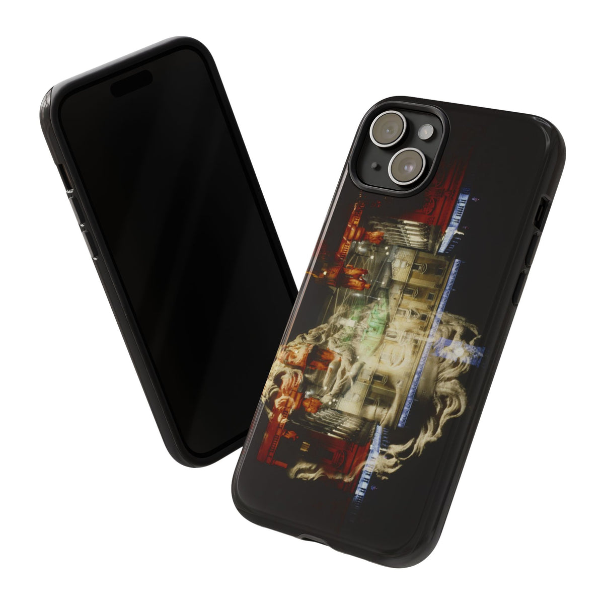 Capitoline Jupiter phone case for iPhone 15 Plus by Vittorio Storaro, from the La Civiltà Romana collection