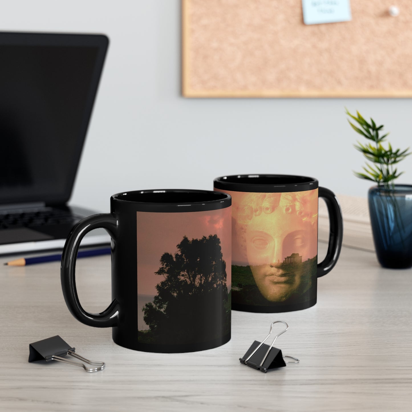 The Memory of Troy 11oz Black Mug