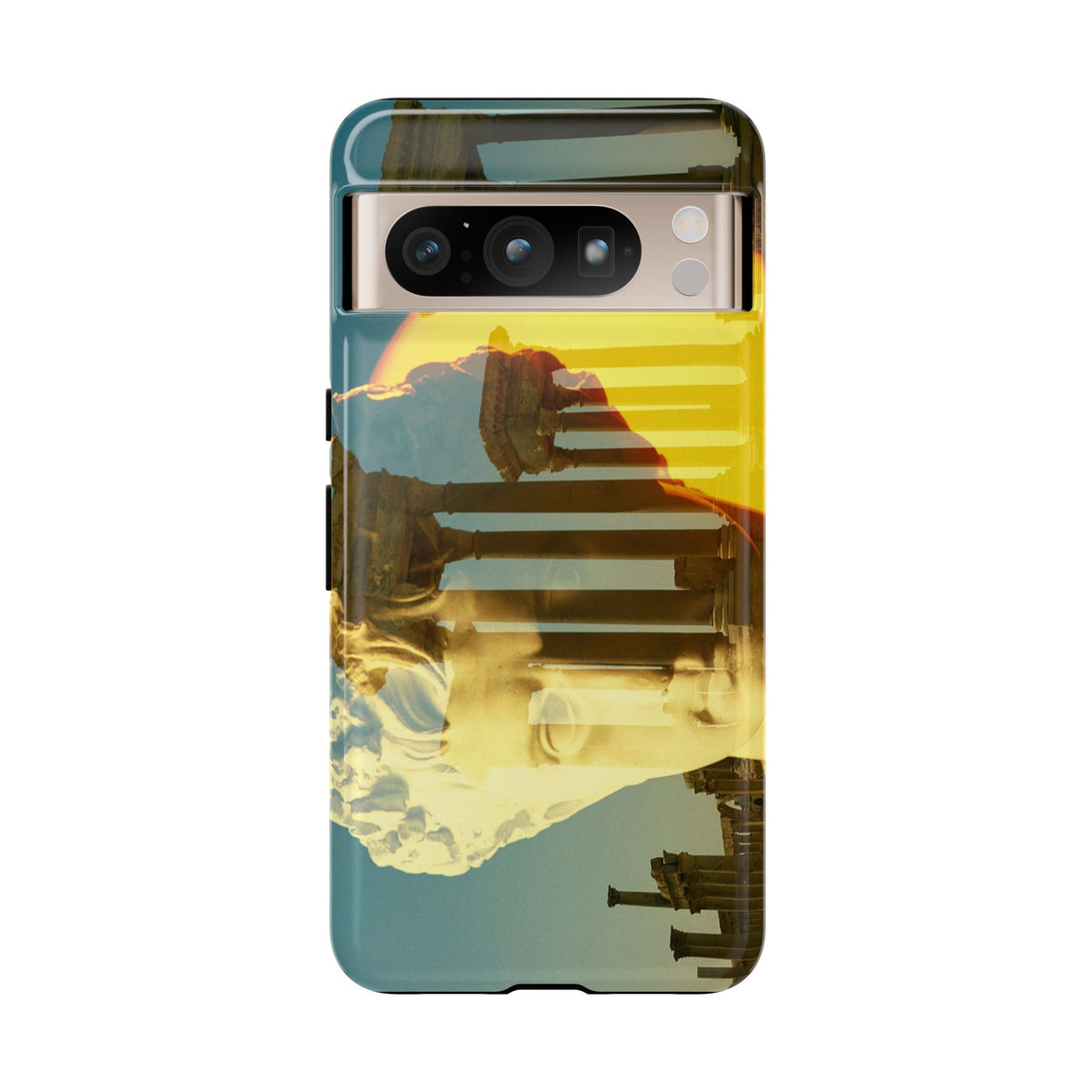 Augustus's Sun on Palmyra phone case for Google Pixel 8 Pro by Vittorio Storaro, from the La Civiltà Romana collection