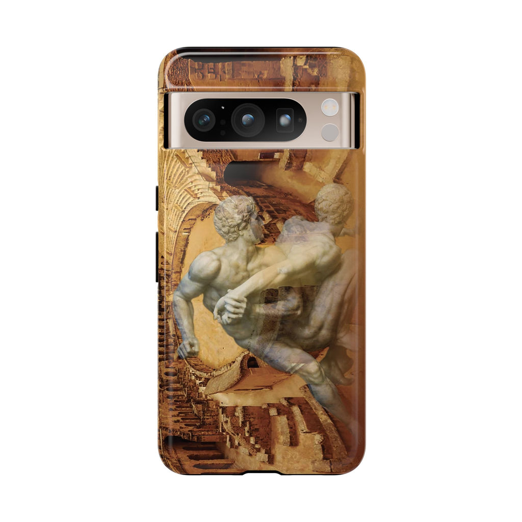 Amphitheater El Jem And The Uffizi Wrestlers phone case for Google Pixel 8 Pro by Vittorio Storaro, from the La Civiltà Romana collection