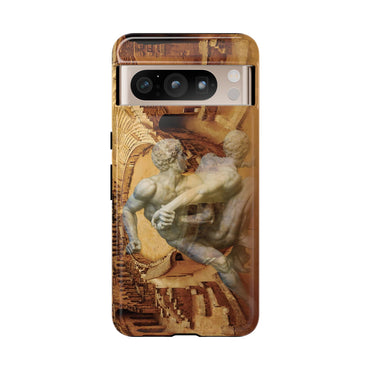 Amphitheater El Jem And The Uffizi Wrestlers phone case for Google Pixel 8 Pro by Vittorio Storaro, from the La Civiltà Romana collection