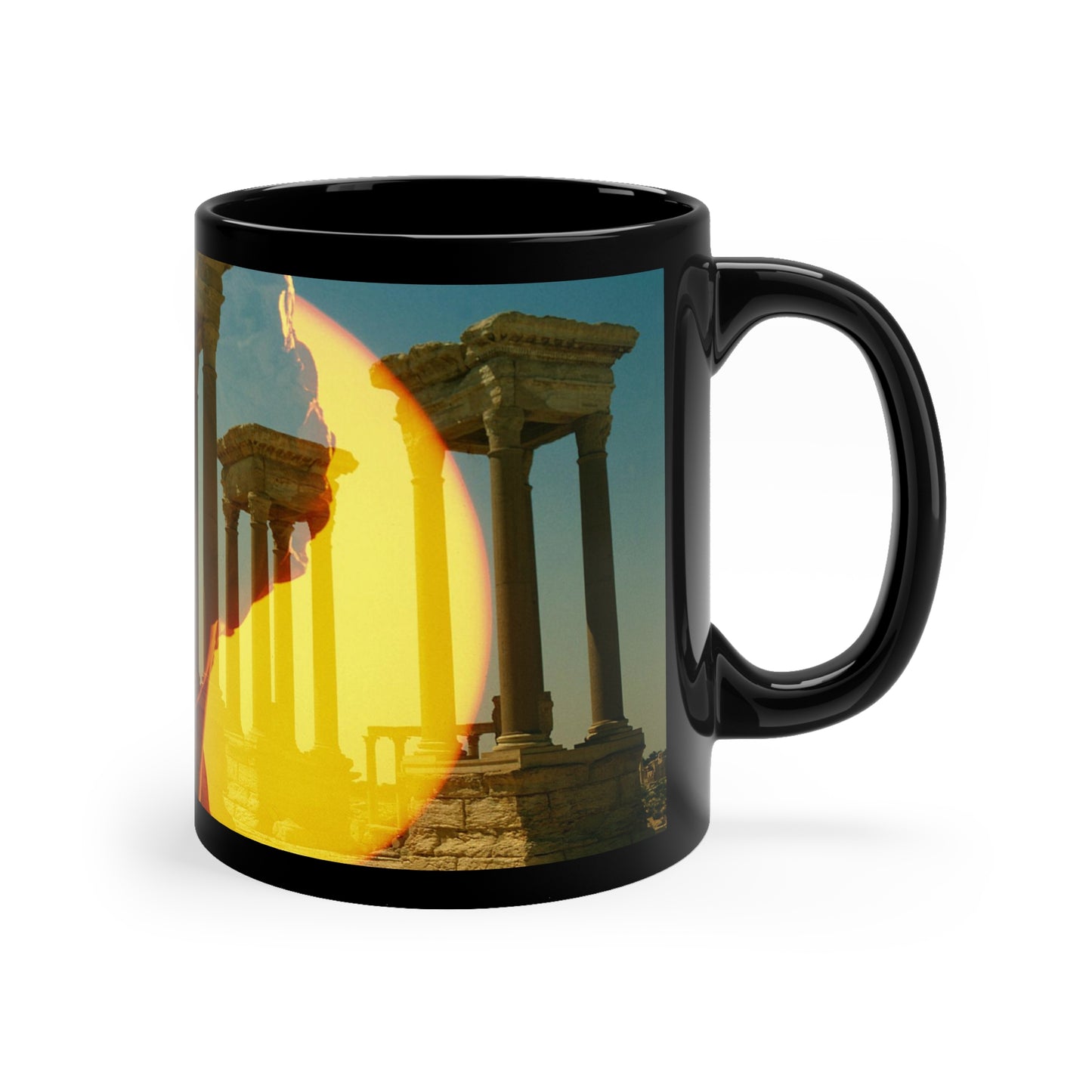 Augustus's Sun on Palmyra 11oz Black Mug