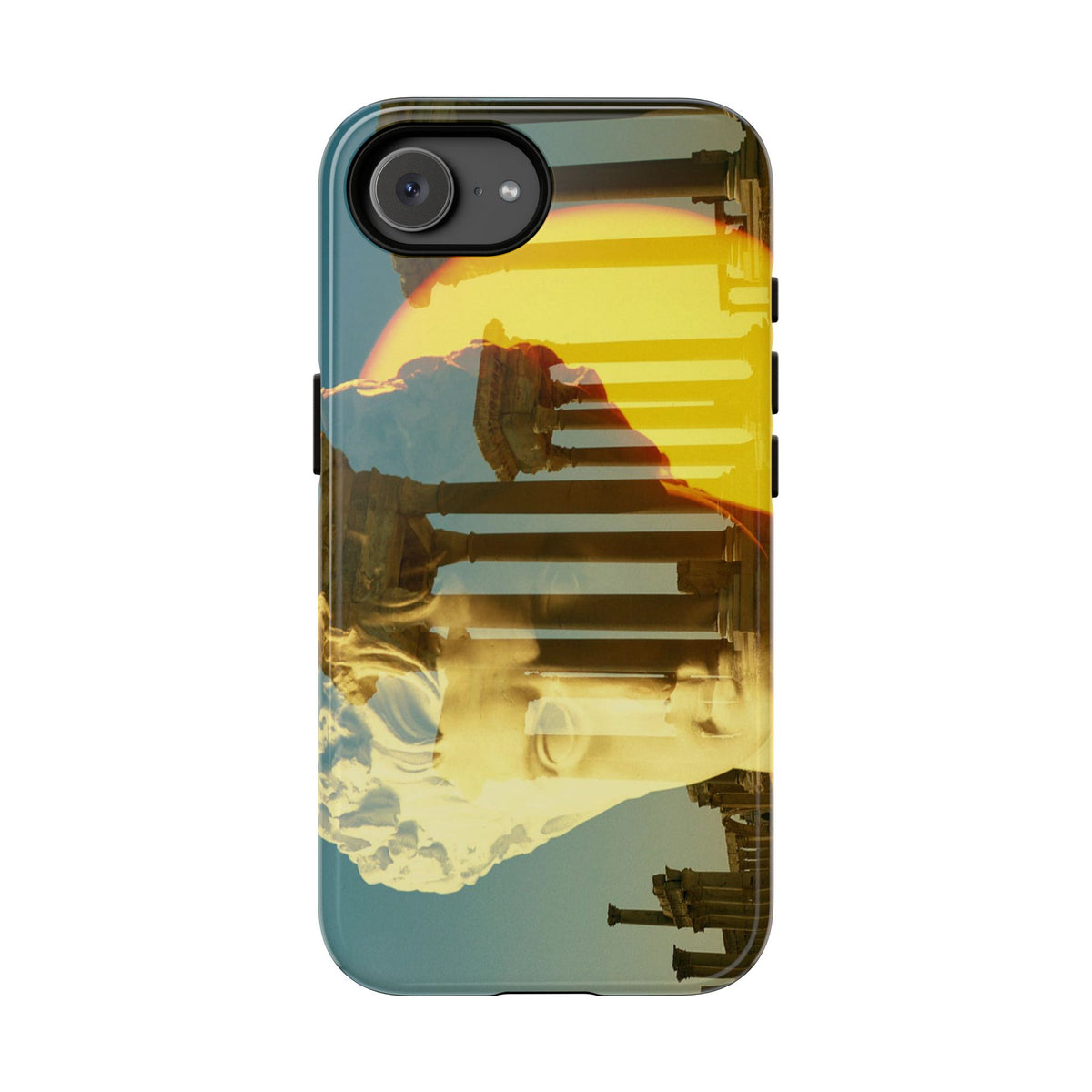 Augustus's Sun on Palmyra phone case for iPhone 16e by Vittorio Storaro, from the La Civiltà Romana collection