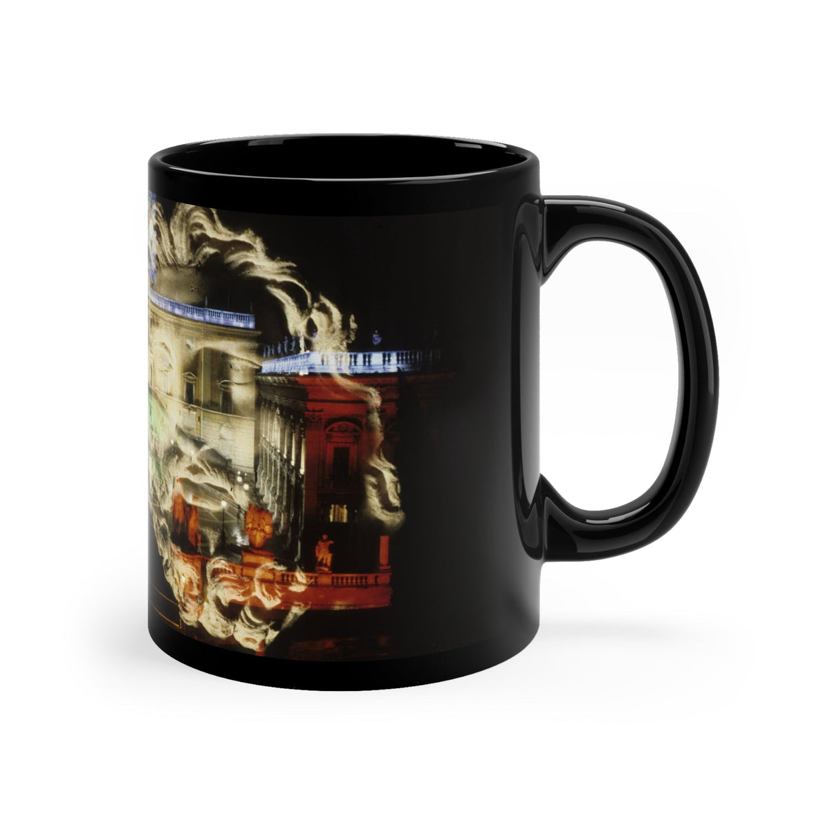 Capitoline Jupiter Black Mug - Divine Cultural Heritage Coffee Cup