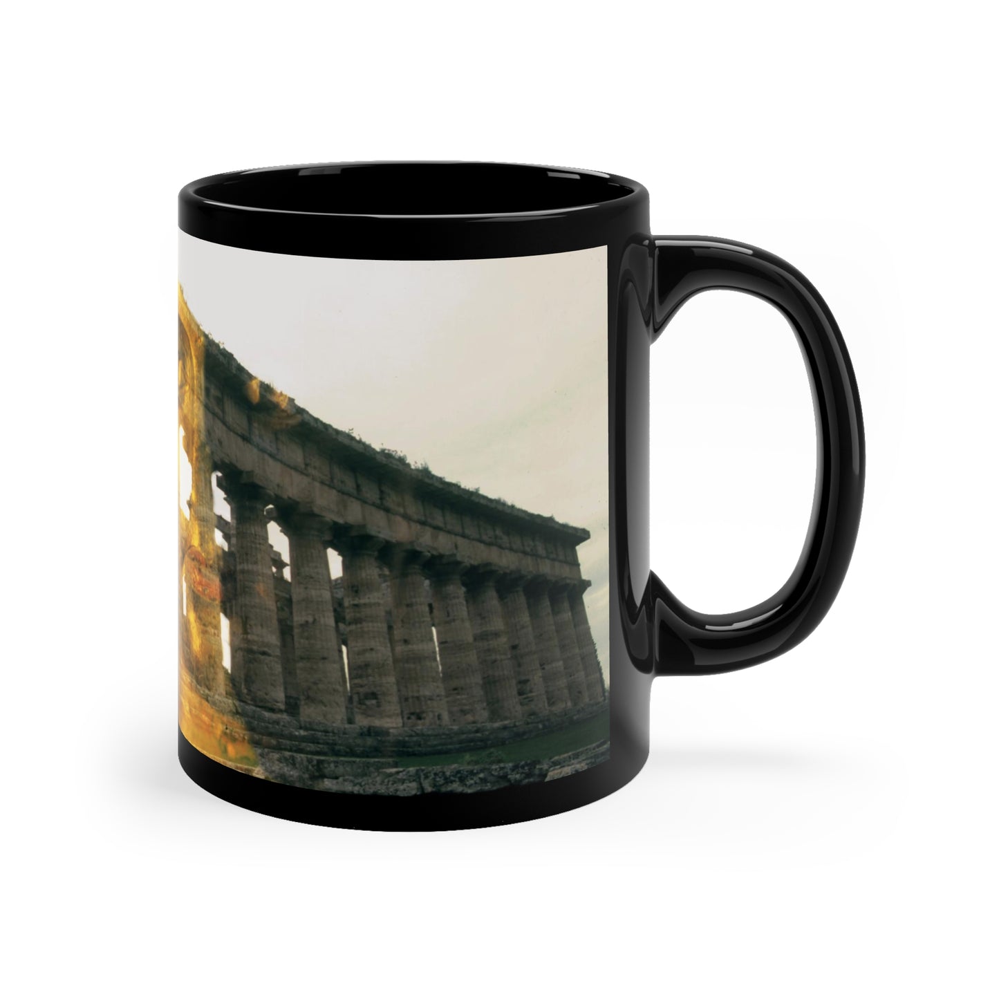 Dioniso & His Temple 11oz Black Mug