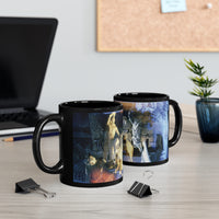 Venus, The Galata & The Theater in Orange 11oz Black Mug