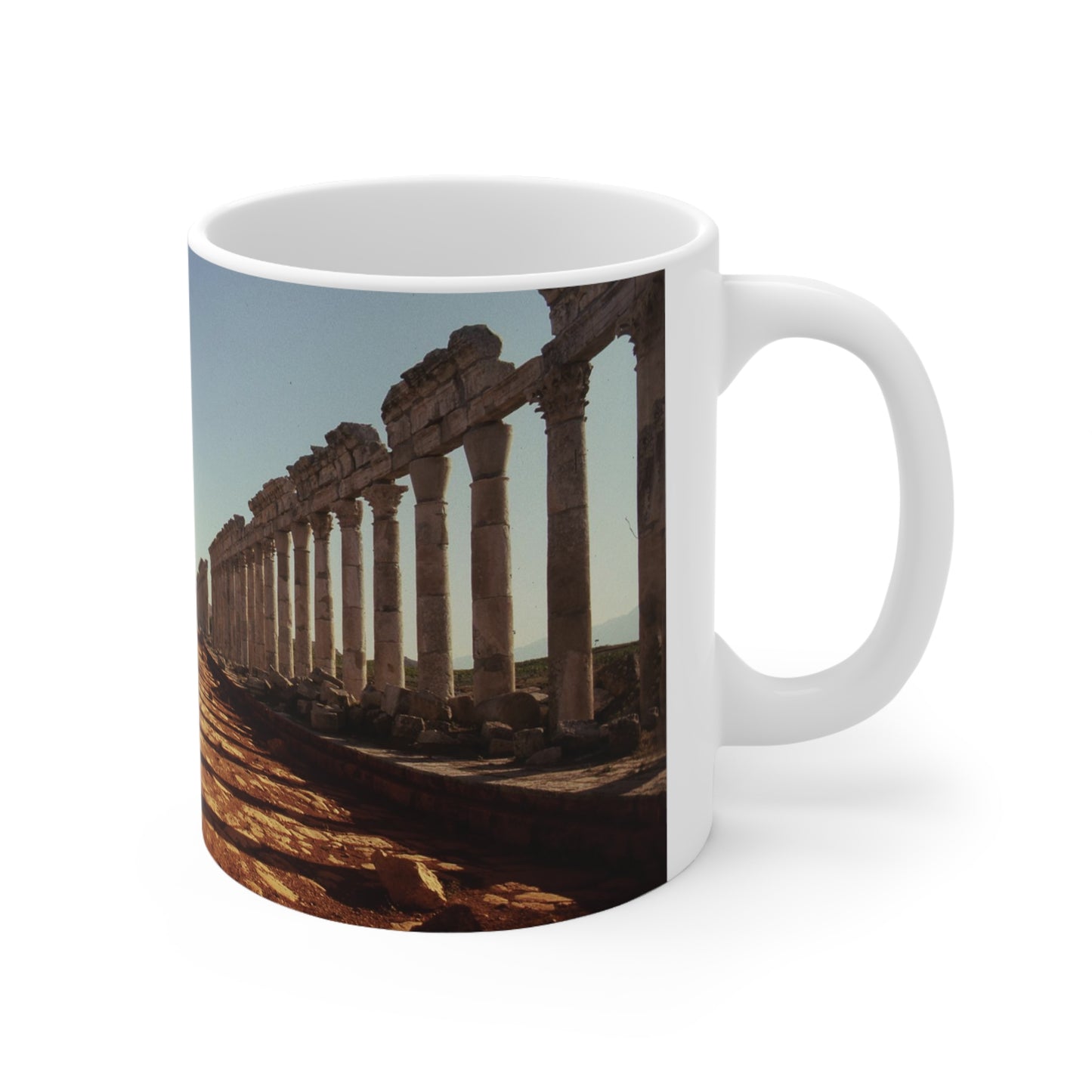 Traiano In The Colonnade of Apamea White Mug 11oz