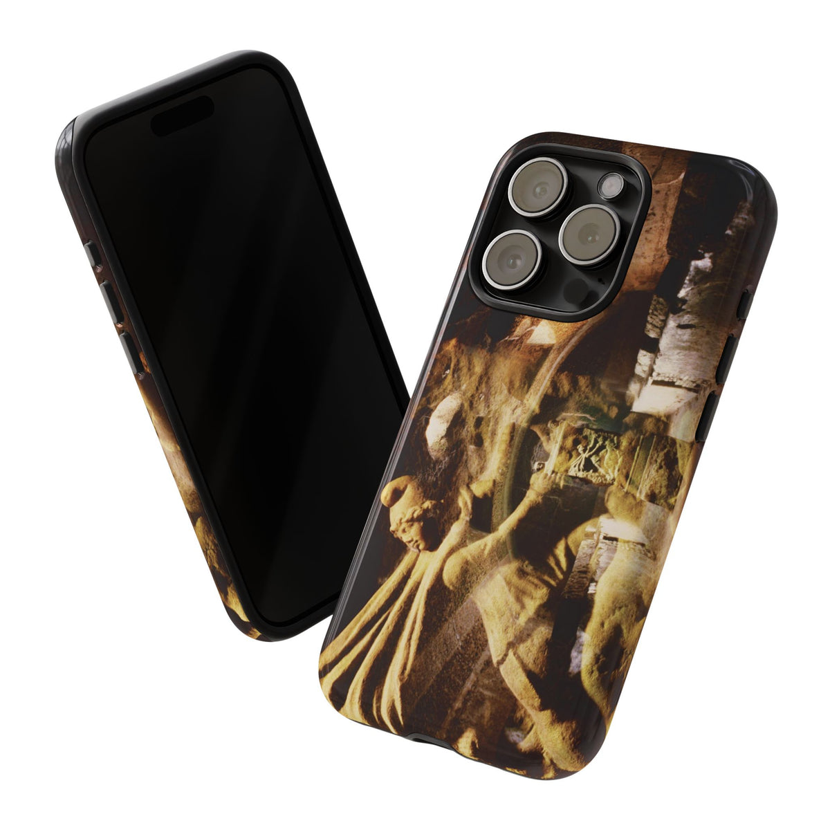 Mithras in his mithraeum of ancient Ostia phone case for iPhone 15 Pro by Vittorio Storaro, from the La Civiltà Romana collection