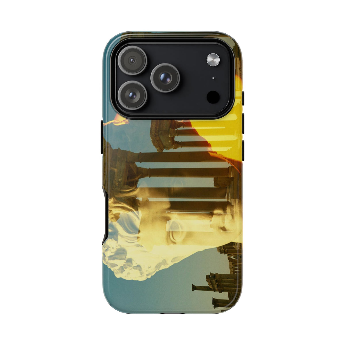 Augustus's Sun on Palmyra phone case for iPhone 18 Pro by Vittorio Storaro, from the La Civiltà Romana collection