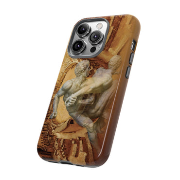 Amphitheater El Jem And The Uffizi Wrestlers phone case for iPhone 14 Pro by Vittorio Storaro, from the La Civiltà Romana collection