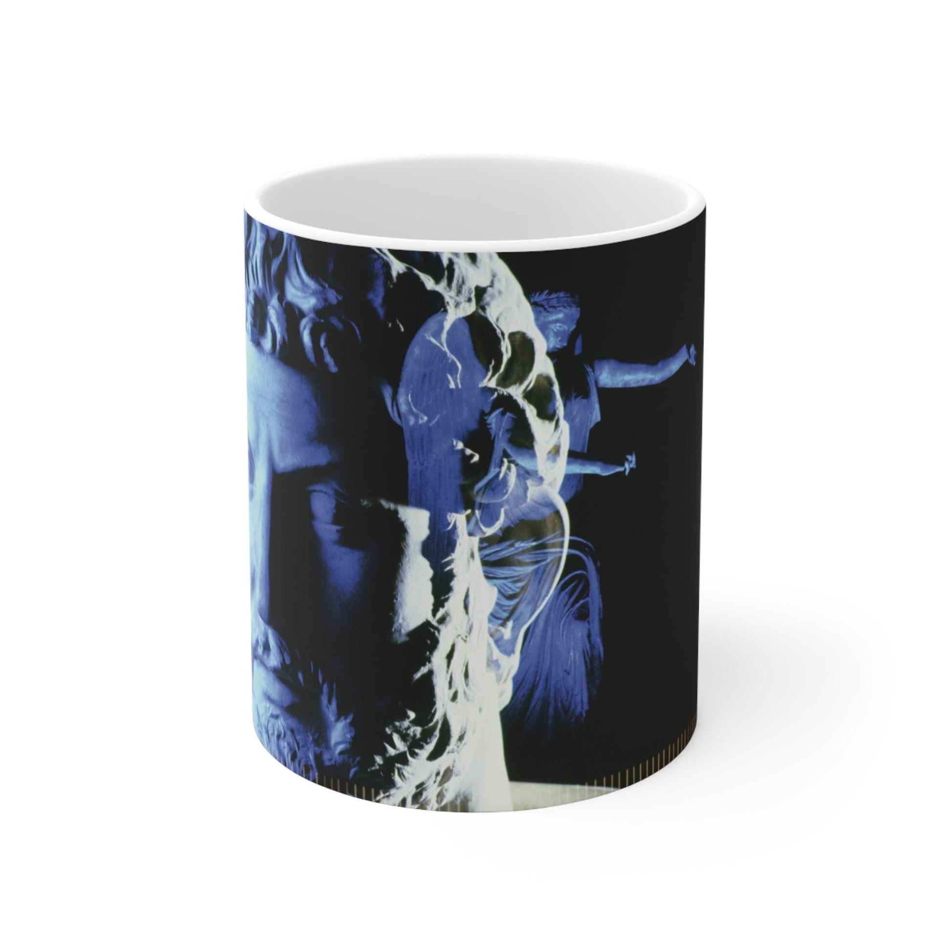 Adriano's Goddess Fortuna white mug by Storaro Art Collection - Emperor Hadrian with modern architecture on elegant ceramic drinkware
