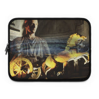 Auriga in the Circus of Antioch laptop sleeve by Storaro Art Collection - Roman charioteer at Antioch circus with golden fire atmosphere in padded tech protection

