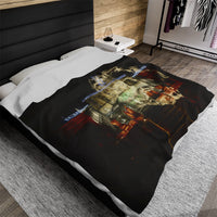 Capitoline Jupiter luxury blanket by Storaro Art Collection - Jupiter deity with illuminated neoclassical architecture in dramatic nocturnal atmosphere on premium comfort fabric
