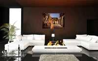 Diocletian's Palace with Goddess Roma acrylic print by Storaro Art Collection - Roma goddess sculpture with golden palace architecture in imperial sovereignty atmosphere in premium wall art
