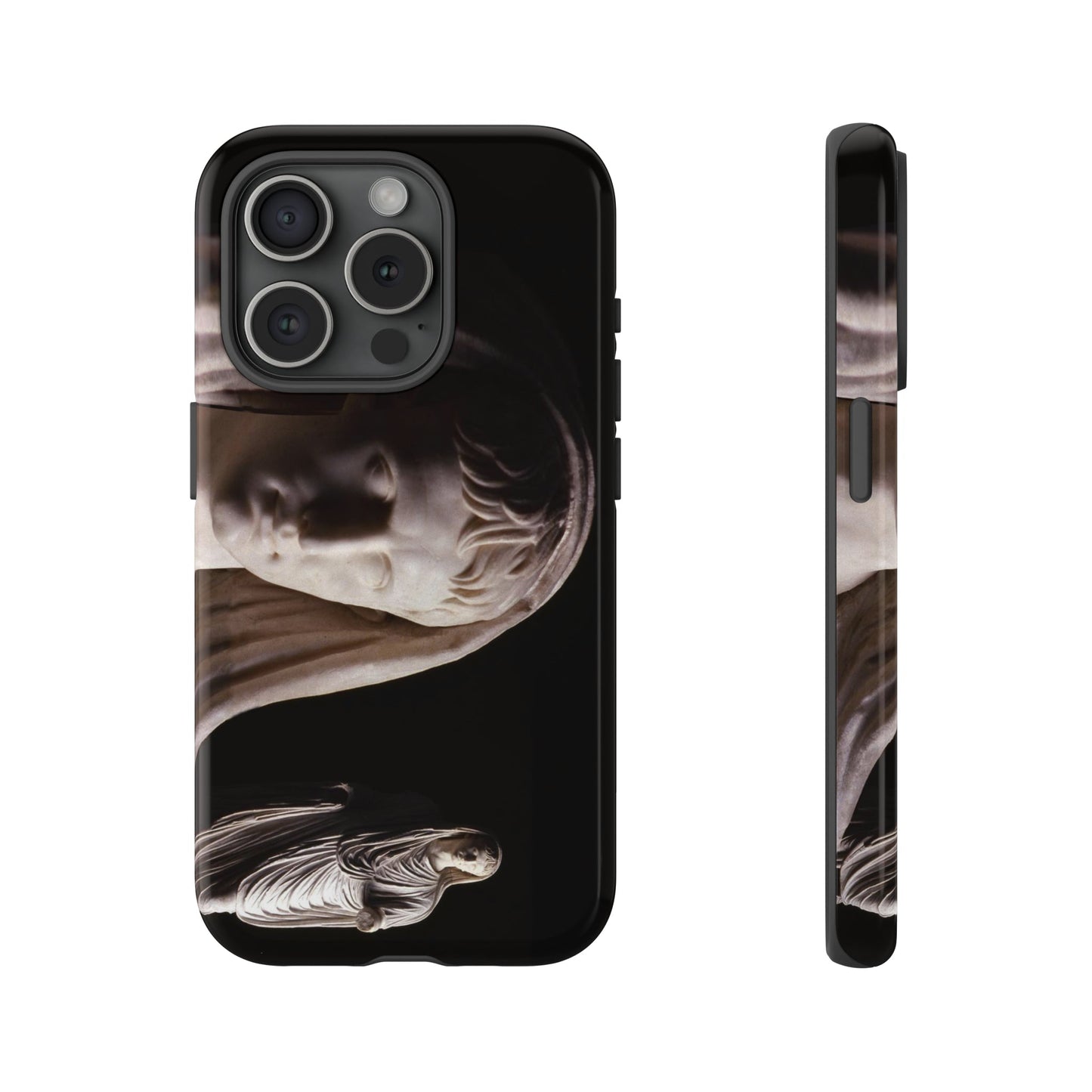 Divinized Augustus phone case by Storaro Art Collection - Augustus emperor sculpture with monumental marble composition in divine imperial atmosphere in durable mobile protection
