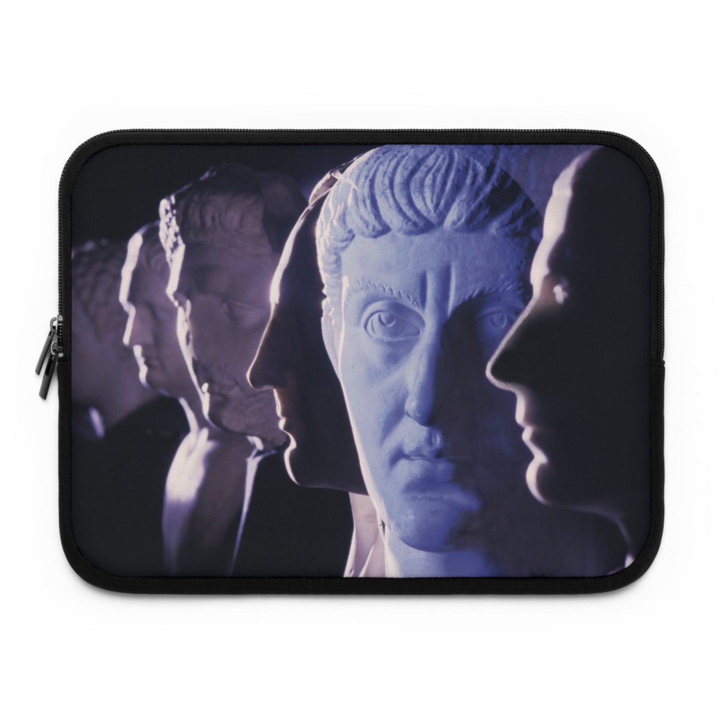 Edict of Constantine laptop sleeve by Storaro Art Collection - Constantine emperor portraits with celestial purple-blue illumination in imperial transformation atmosphere in padded tech protection
