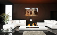 Hadrian's Market in Petra acrylic print by Storaro Art Collection - Roman emperor with Petra market architecture in rose-gold sandstone in luminous premium wall art
