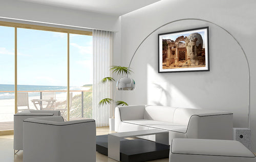 Hadrian's Market in Petra photo print by Storaro Art Collection - Roman emperor with Petra market architecture in rose-gold sandstone in fine art photography print
