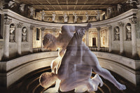 Olympic Theater of Sabbioneta canvas print by Vittorio Storaro - Classical sculpture superimposed on Renaissance theater interior on premium gallery canvas
