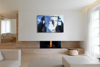 Roman Arch canvas print by Storaro - Classical marble sculpture with Roman arch in dreamlike blue double exposure on premium gallery canvas
