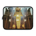 The Celsius Library laptop sleeve by Storaro - Classical learning tradition and ancient library on protective neoprene computer case
