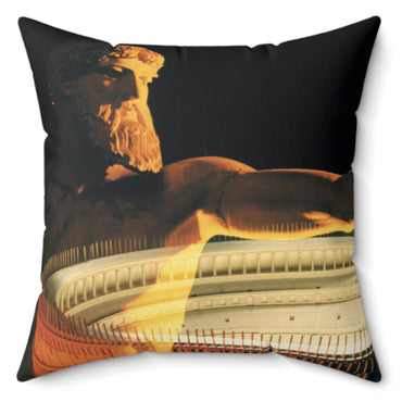 The Colosseum decorative pillow by Storaro - Divine authority and imperial amphitheater on premium square cushion
