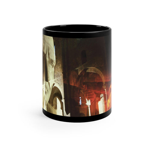 The Roman Law Cicero's Catilinaries black mug by Storaro Art Collection - Roman architecture with scholarly figure in golden legal light on premium ceramic
