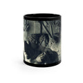 The Solitude of Tiberius black mug by Storaro Art Collection - Roman emperor Tiberius sculpture in sophisticated monochromatic ceramic drinkware
