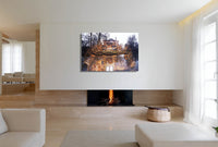 The Villa Malcontenta canvas print by Storaro Art Collection - Renaissance Palladian villa with golden architectural reflections on museum-quality wall art
