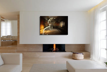 The Villa dei Mysteries canvas print by Storaro Art Collection - Pompeii Roman villa with ancient frescoes and marble sculpture on museum-quality wall art
