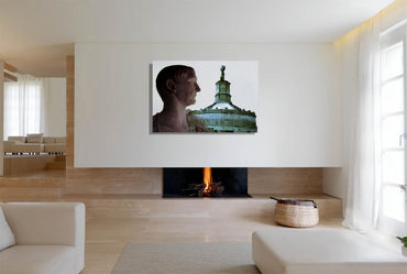 Trajan and His Temple in Thrace canvas print by Storaro Art Collection - Roman emperor with Thrace monument architecture on museum-quality wall art
