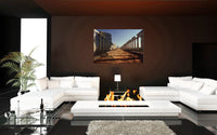 Trajan in the Colonnade of Apamea acrylic print by Storaro Art Collection - Roman emperor with Syrian colonnade architecture in luminous premium wall art
