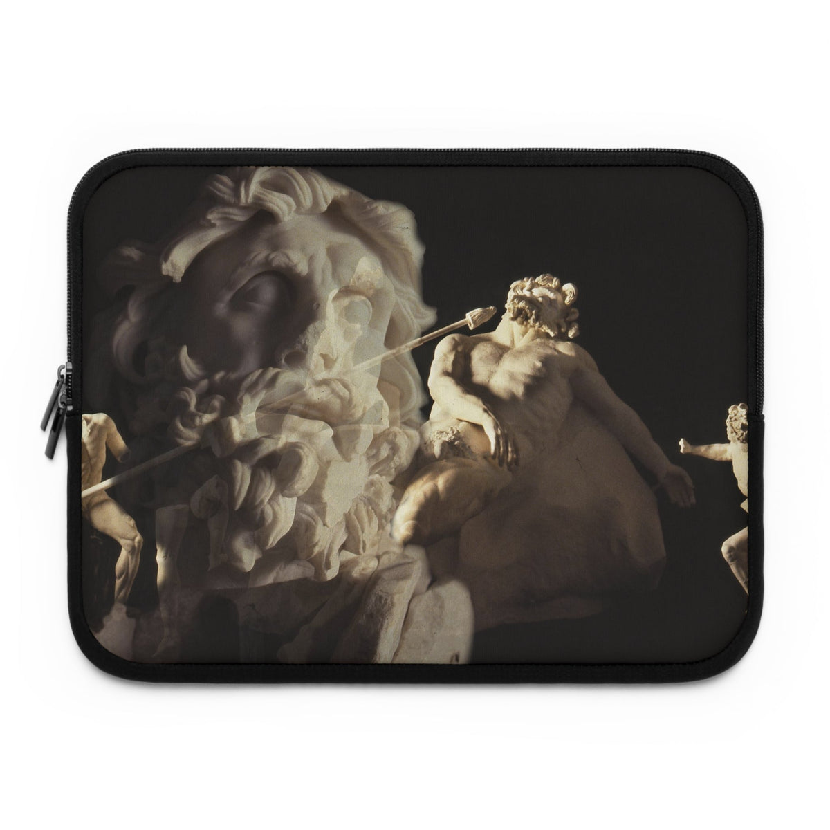 Ulysses and Polyphemus laptop sleeve by Storaro Art Collection - Greek mythology heroic sculpture with Cyclops drama in padded tech protection
