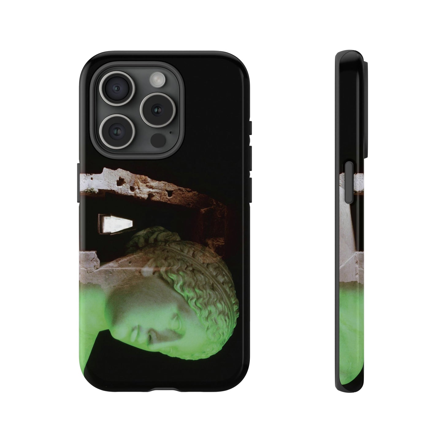 Venus in the Cave of the Cumaean Sibyl phone case by Storaro Art Collection - Classical Venus marble sculpture with emerald cave lighting in durable mobile protection
